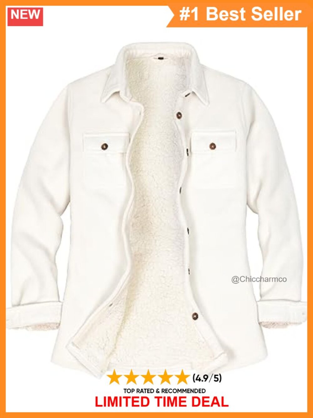 Sherpa Lined Button Up Plaid Shacket with Pockets